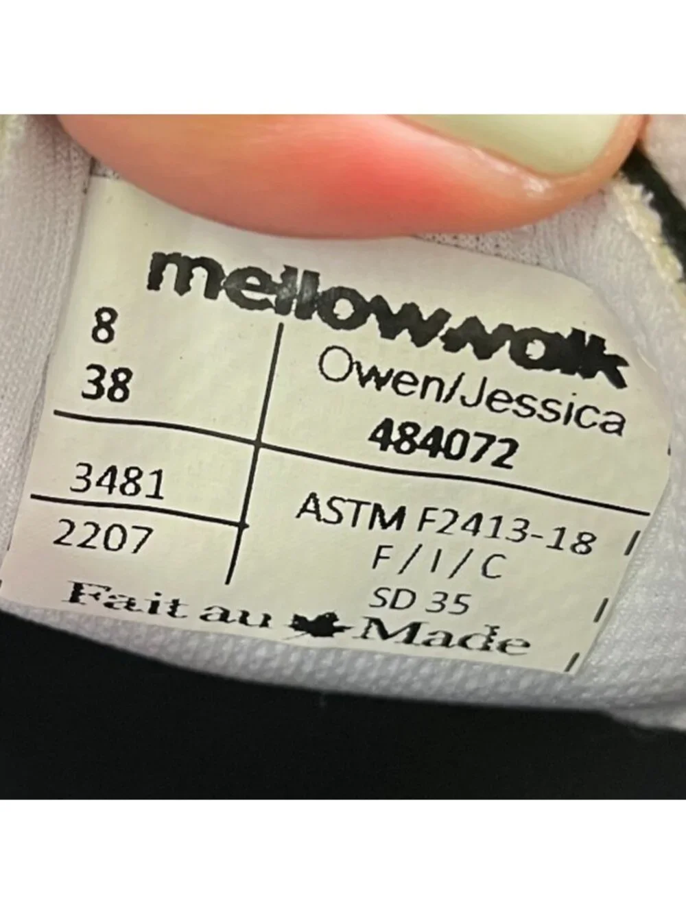 Mellow Walk Jessica Womens Size 8 Black Leather Steel Toe Safety Work Shoes